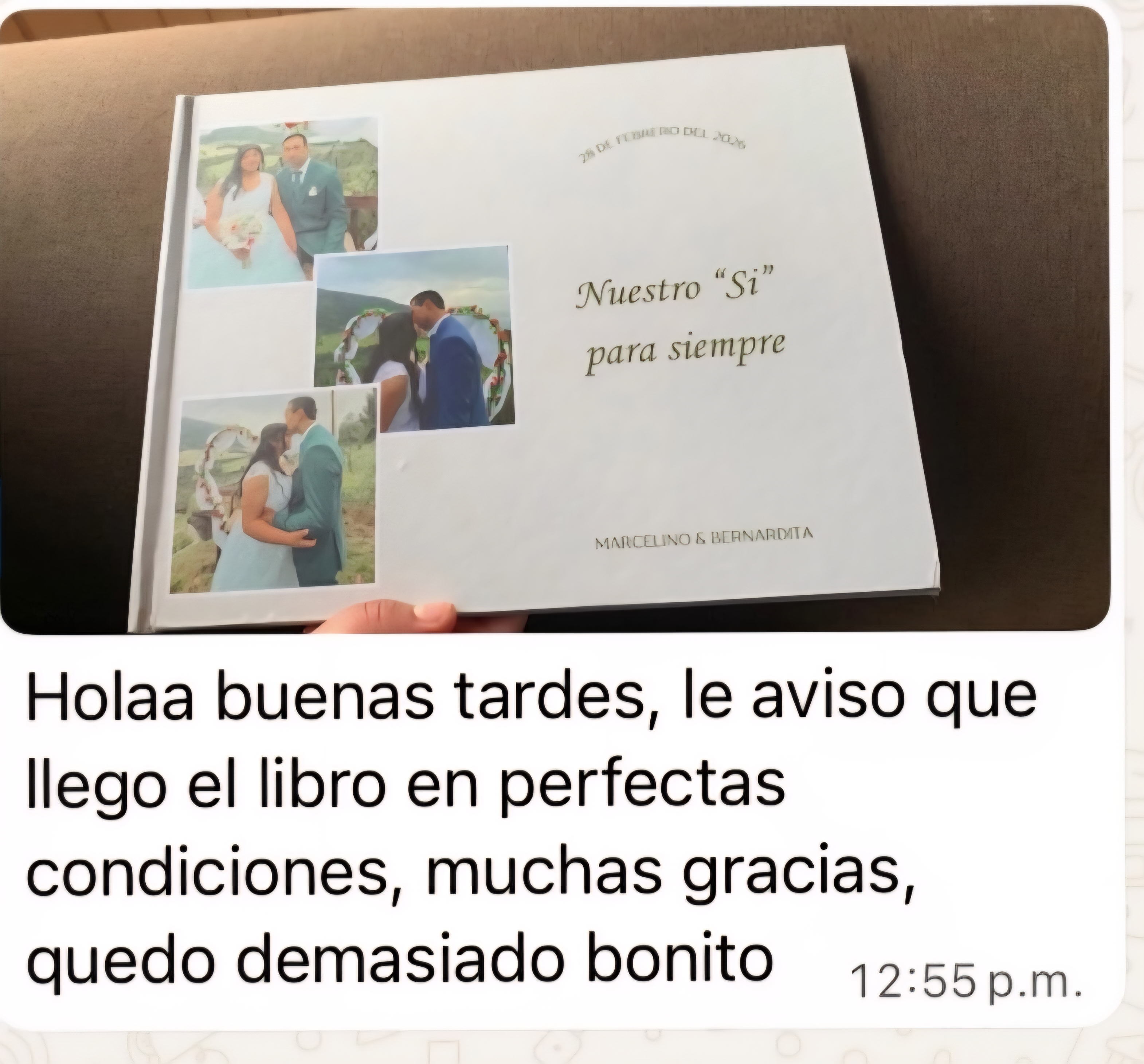 Mensaje de clienta — Es bellísimo